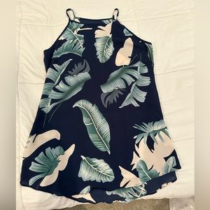 Blue tropical Slip Dress